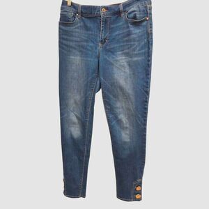 White House Black Market The Skinny Ankle Women's Jeans Gold Accents 10 L